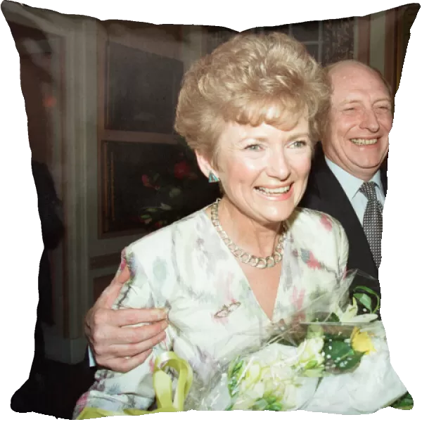 Neil and Glenys Kinnock celebrate their 26th wedding anniversary at Temple, London