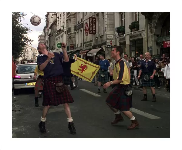 Scottish fans in Paris France for the World Cup June 1998