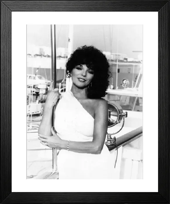 Framed Print : Joan Collins Quayside Print at Cannes 1979 Framed Print : Joan Collins Quayside Print at Cannes 1979