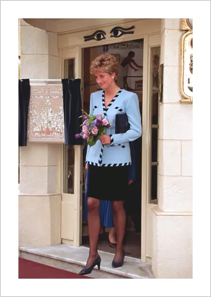 Princess Diana at the opening of the Egyptian House for Productive Families