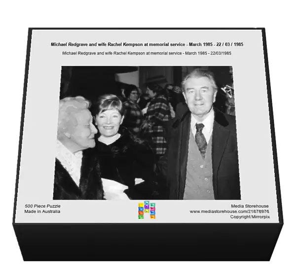 Michael Redgrave and wife Rachel Kempson at memorial service - March 1985 - 22  /  03  /  1985