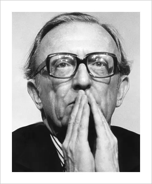 Lord Carrington as if praying at conference - December 1979