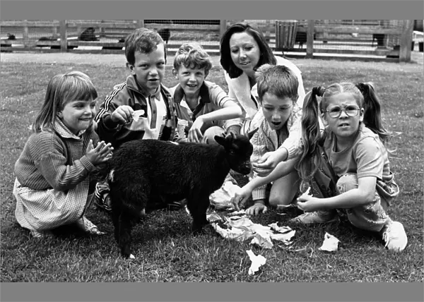 'Tiny'the pygmy goat was an instant success when 800 children paid a visit to