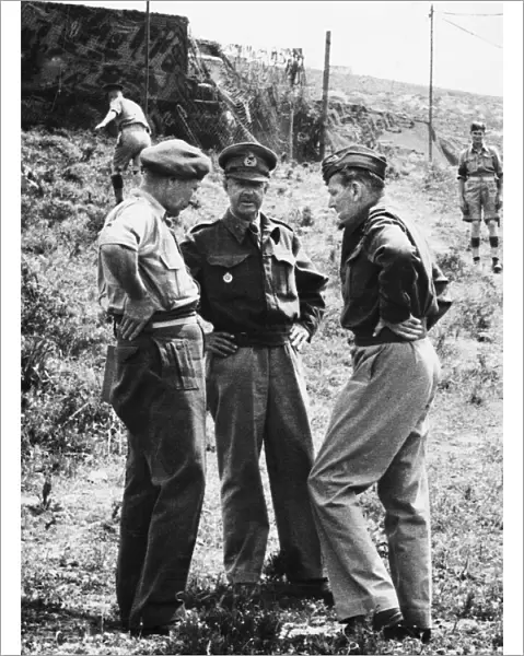 Gen. Anderson (left), Gen Alexander (centre), and Air Marshal Coningham (right
