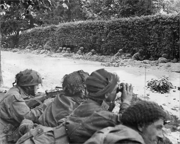 Men of C. Company, the Border Regiment, waiting to repulse a German attack