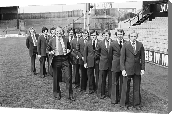 Boro players sporting the their new suits. Circa 1975