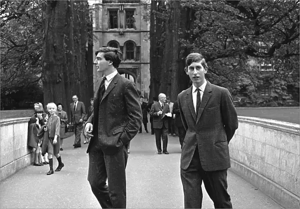 Prince Charles at the back of Trinity College, on his arrival 8  /  10  /  67 9754  /  E