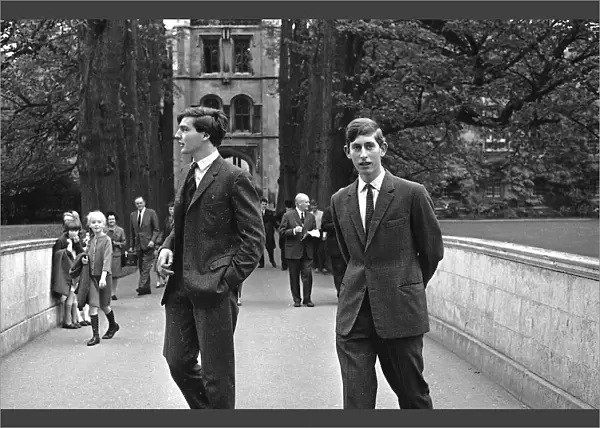 Prince Charles at the back of Trinity College, on his arrival 8  /  10  /  67 9754  /  E