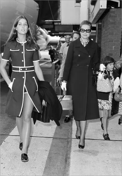 Princess Grace of Monaco at Heathrow Airport on arrival from Monaco