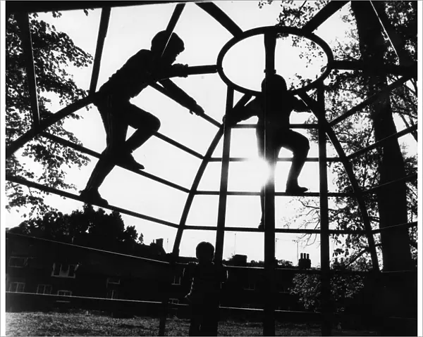 Children playing Saffron Walden, Essex, October 1980