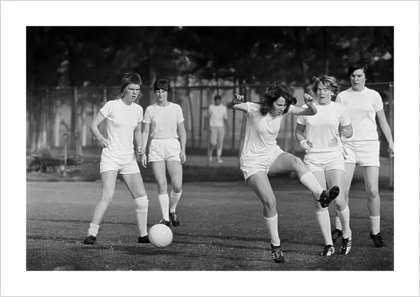 The British Womens football team. Pictured in Mexico City