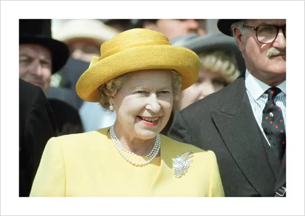 Queen Elizabeth attends the Epsom Derby at Epsom Racecourse, Surrey. 1st June 1994