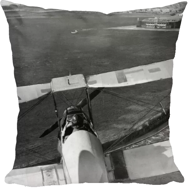 Biplane landing at Renfrew Aerodrome, Scotland, Composite Photograph created 23rd March