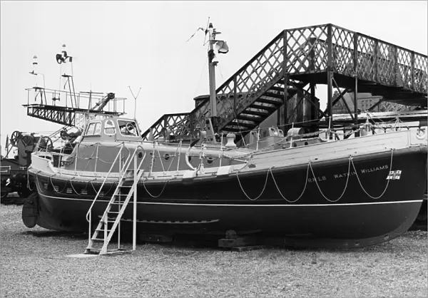 The RNLB Watkins Williams lifeboat which served in Moelfre from 1956 to 1977