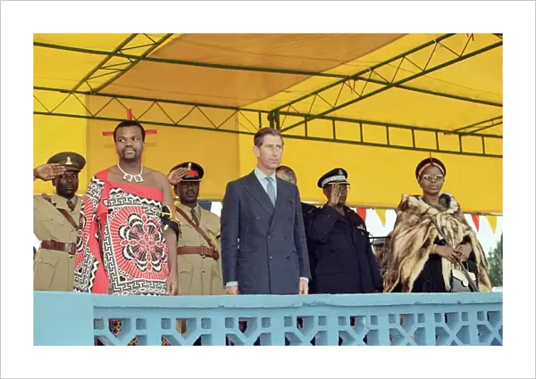 Prince Charles in Swaziland on an official visit to the country