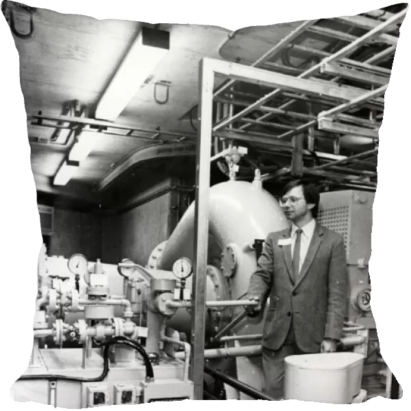 George Darling, with Kielder Water hypo-electric generating equipment. 30th October 1985
