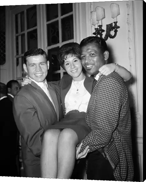 Left to right, British boxer Terry Downes, singer Helen Shapiro