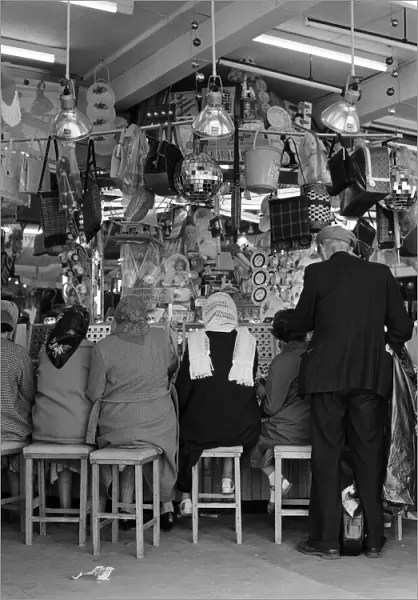 People playing games in an amusement arcade in Scarborough, North Yorkshire. May 1964