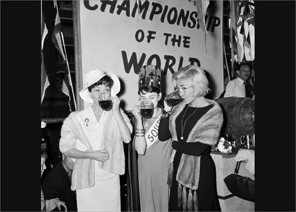The beer drinking championship of the world at Southwark fair