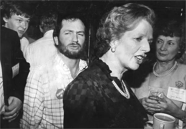 Kenny Everett and Margaret Thatcher at UK Conservative Party Convention