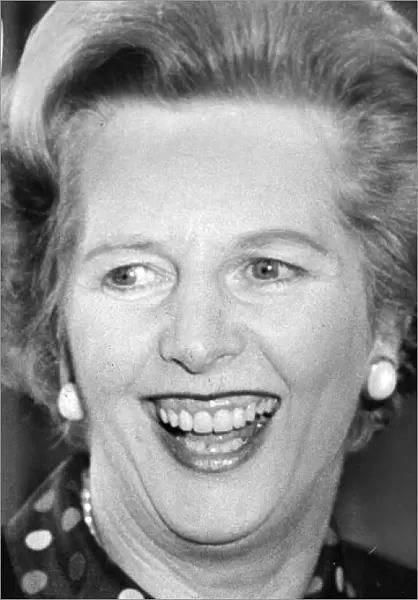 Margaret Thatcher laughing - May 1983