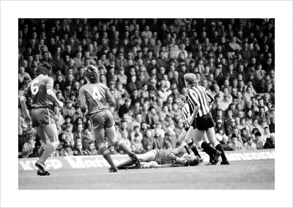 Liverpool v. Newcastle. April 1985 MF21-02-004 The final score was a Three one
