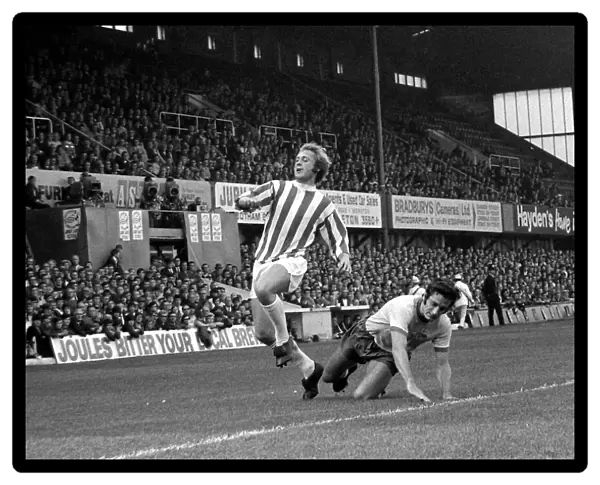 English League Division match Stoke City v Arsenal Stoke forward is fouled by