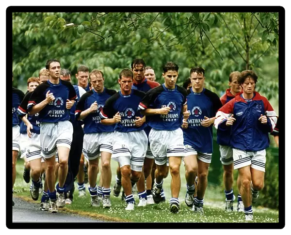 Rangers football squad July 1994 Pre season training with Ian Durrant
