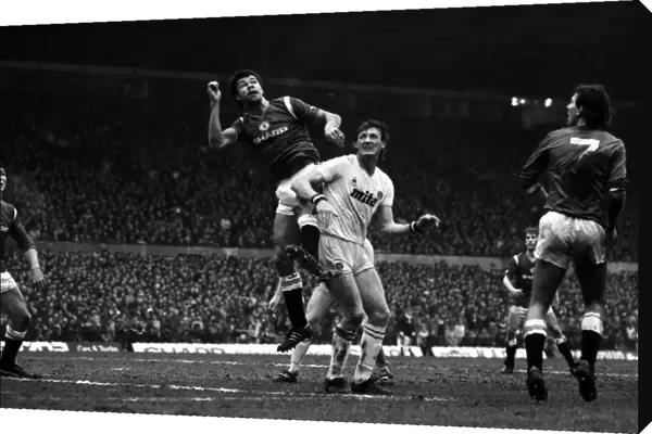 Man Utd v. Aston Villa. March 1985 MF20-12-054 The final score was a four nil victory to