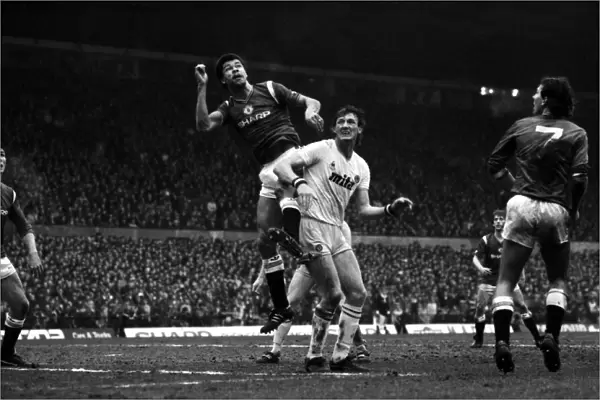 Man Utd v. Aston Villa. March 1985 MF20-12-054 The final score was a four nil victory to