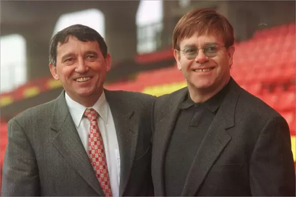 Graham Taylor Watford Football Club December 1998 Football Manager with Sir Elton