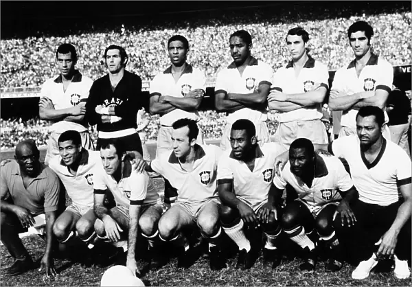 Football World Cup 1970 Brazil World Cup Football Team Back Row