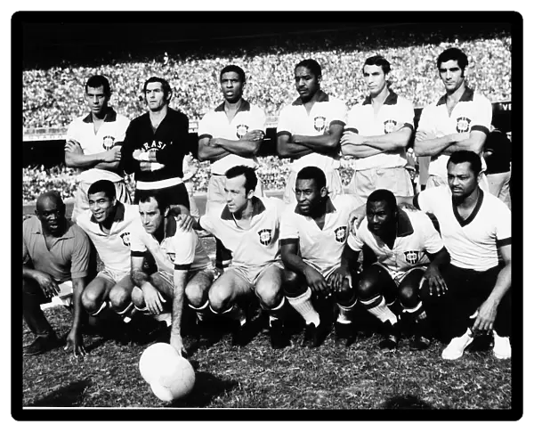 Football World Cup 1970 Brazil World Cup Football Team Back Row