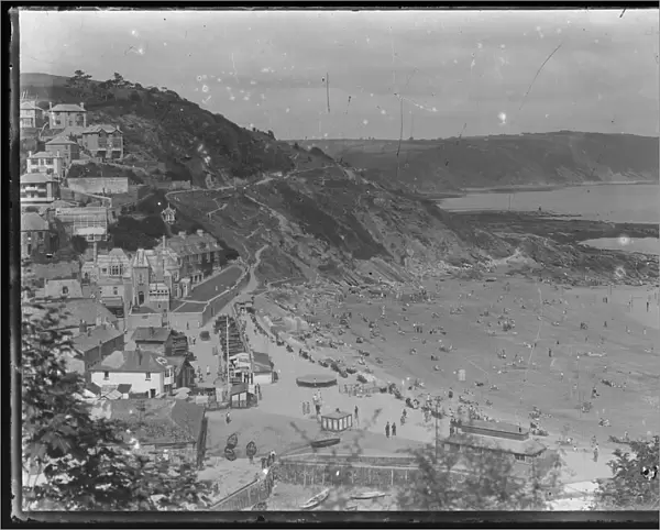 East Looe Beach & Seafront with bandstand