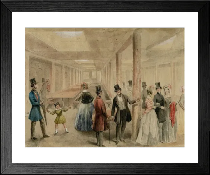 Framed Print : Print of the SS Great Britain's First Class Saloon Framed Print : Print of the SS Great Britain's First Class Saloon