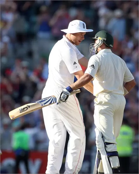 Andrew Flintoff Consoles Mike Hussey