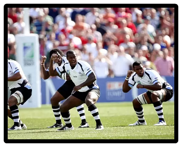 Fiji Players Perform The Haka