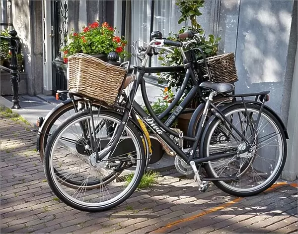 Bicycle on the street - Amsterdam, Holland, Netherlands