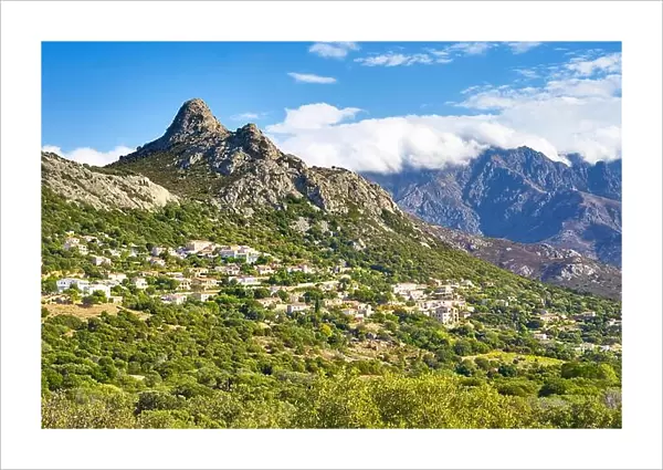 Lumio village, Balagne, Corsica Island, France