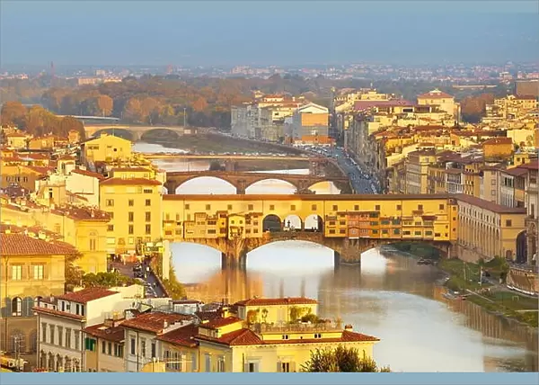 Ponte Vecchio Bridge, Florence cityscape, Italy