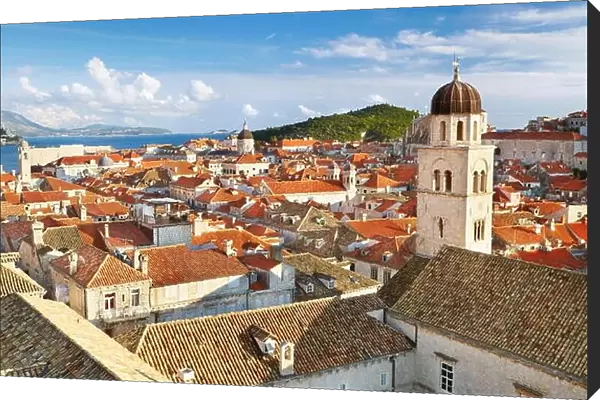 Dubrovnik - aerial view from City Walls of the Dubrovnik Old Town City, Croatia