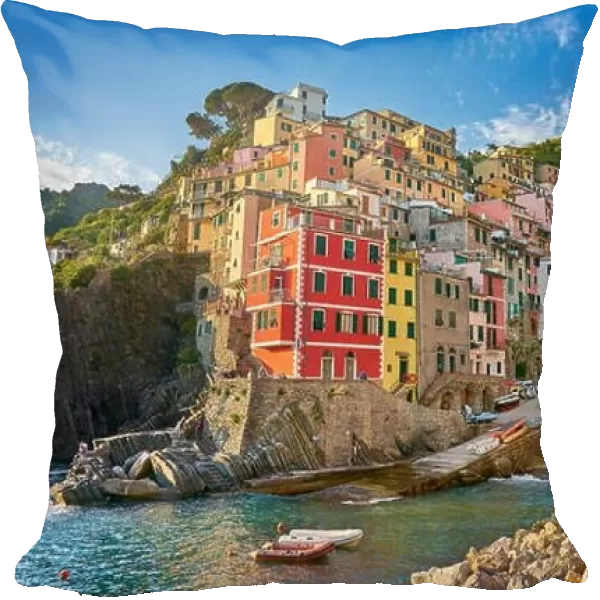 Colorful houses in Riomaggiore, Cinque Terre National Park, Liguria, Italy, UNESCO