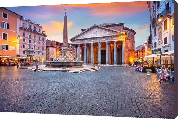 Pantheon, Rome. Cityscape image of Rome with Pantheon during beautiful sunrise