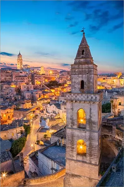 Matera, Italy. Cityscape image of medieval city of Matera, Italy during beautiful sunrise