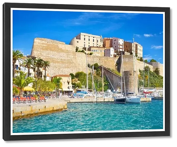 Calvi, view to Citadel and Qaui Landry, Balagne, West Coast, Corsica Island, France