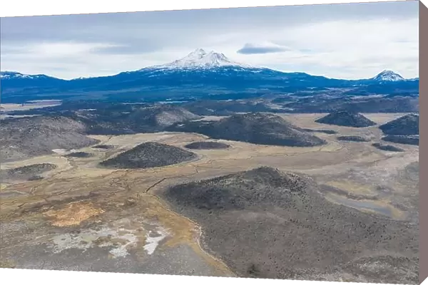 Mount Shasta in northern California is among the largest and most active volcanoes in the Cascade Range. The peak reaches 14, 160 feet in height
