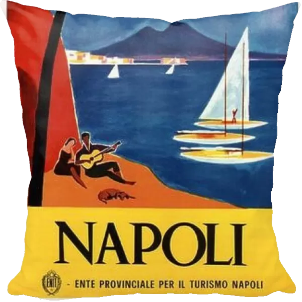 Vintage Travel Poster, 1890 1900 Naples Napoli Italy