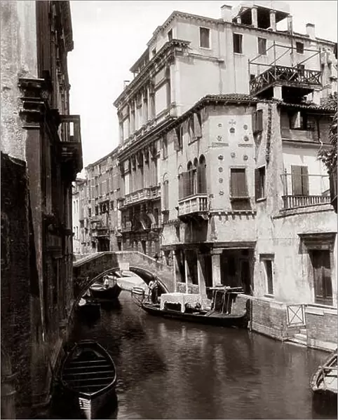 c.1880s canal in Venice Italy