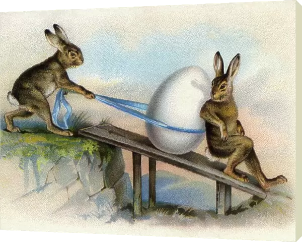 kitsch, picture postcard, Happy Easter, Germany, 1902, Additional-Rights-Clearences-Not Available