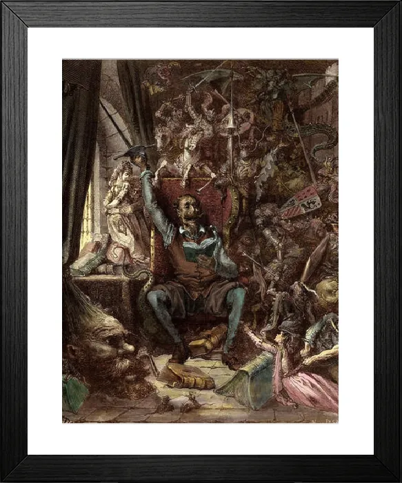 Framed Print : Print of Don Quixote by Miguel de Cervantes (1863)